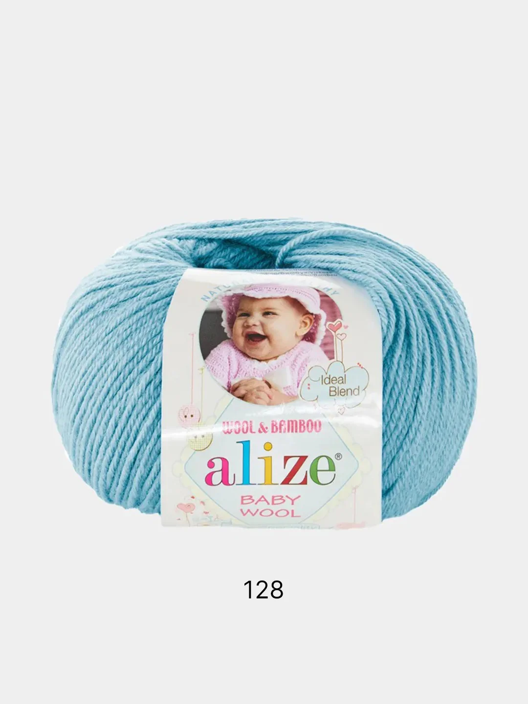 Голубой пряжа Alize baby wool