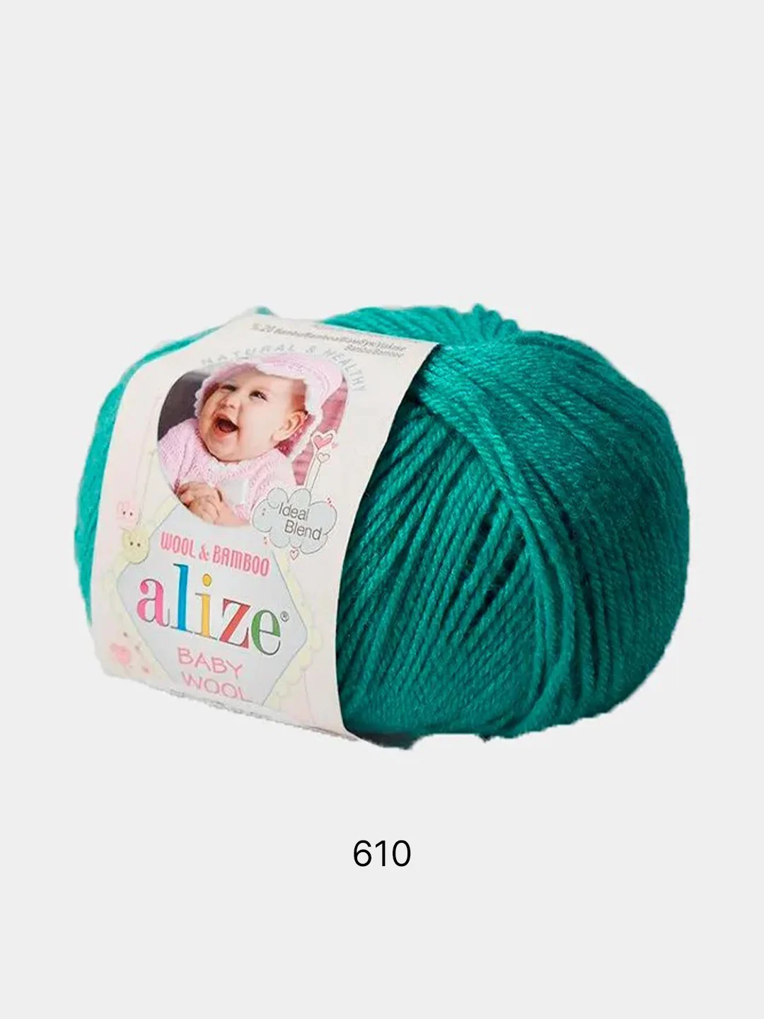 Зеленый пряжа Alize baby wool