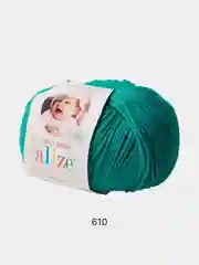 Зеленый пряжа Alize baby wool
