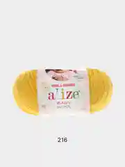 Желтый пряжа Alize baby wool
