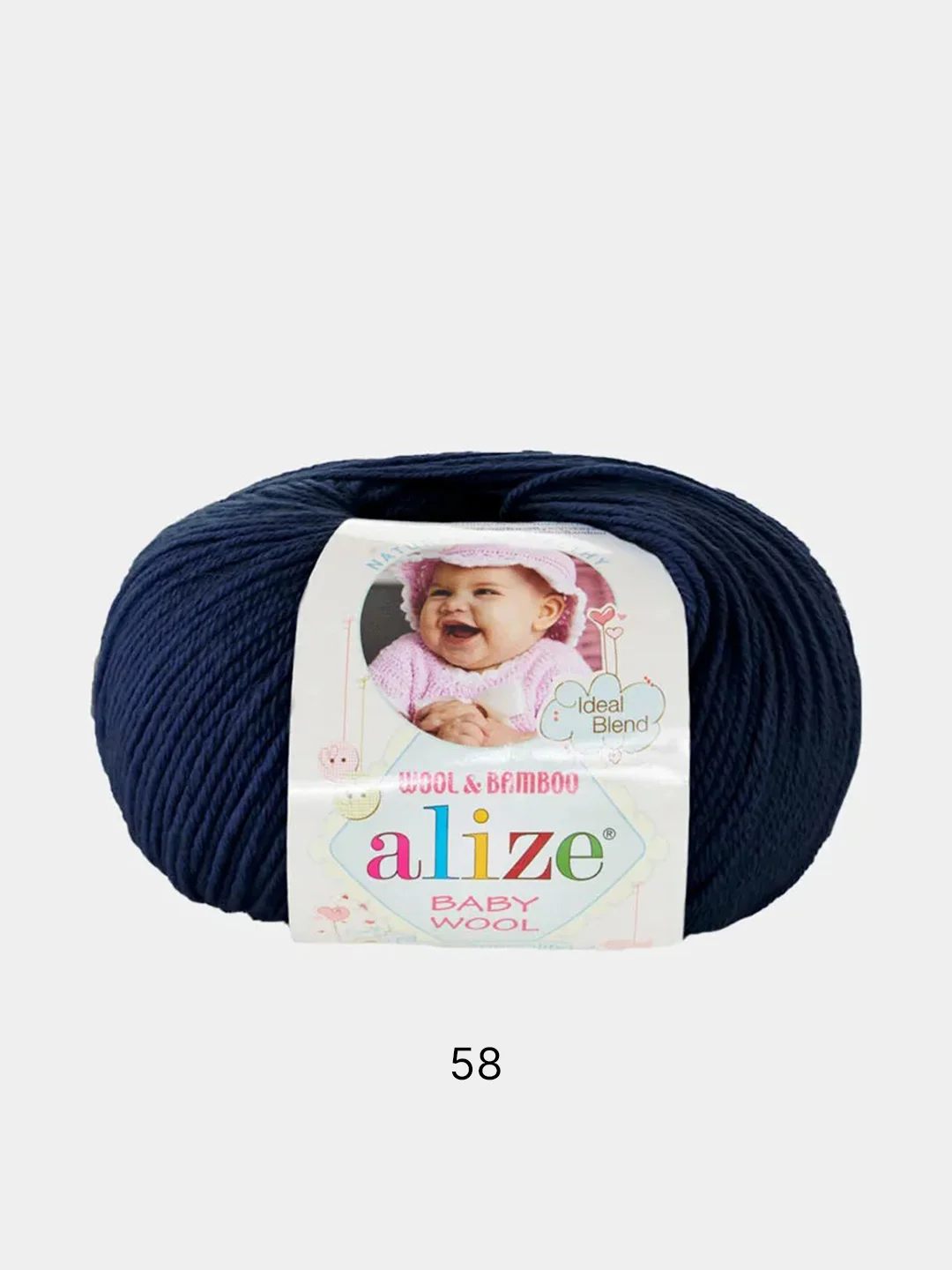 Темно-синий пряжа Alize baby wool