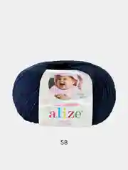 Темно-синий пряжа Alize baby wool