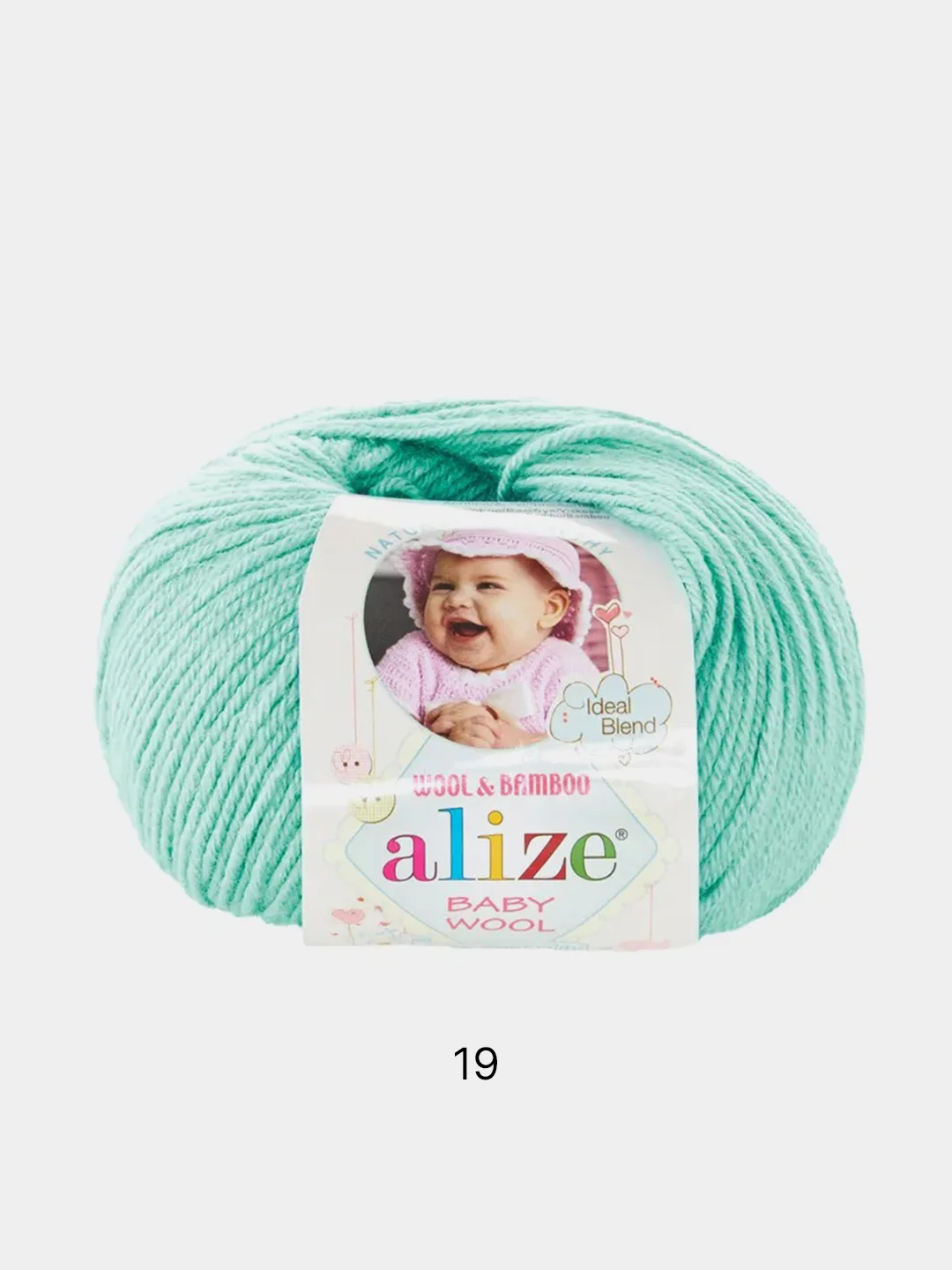 Бирюзовый пряжа Alize baby wool