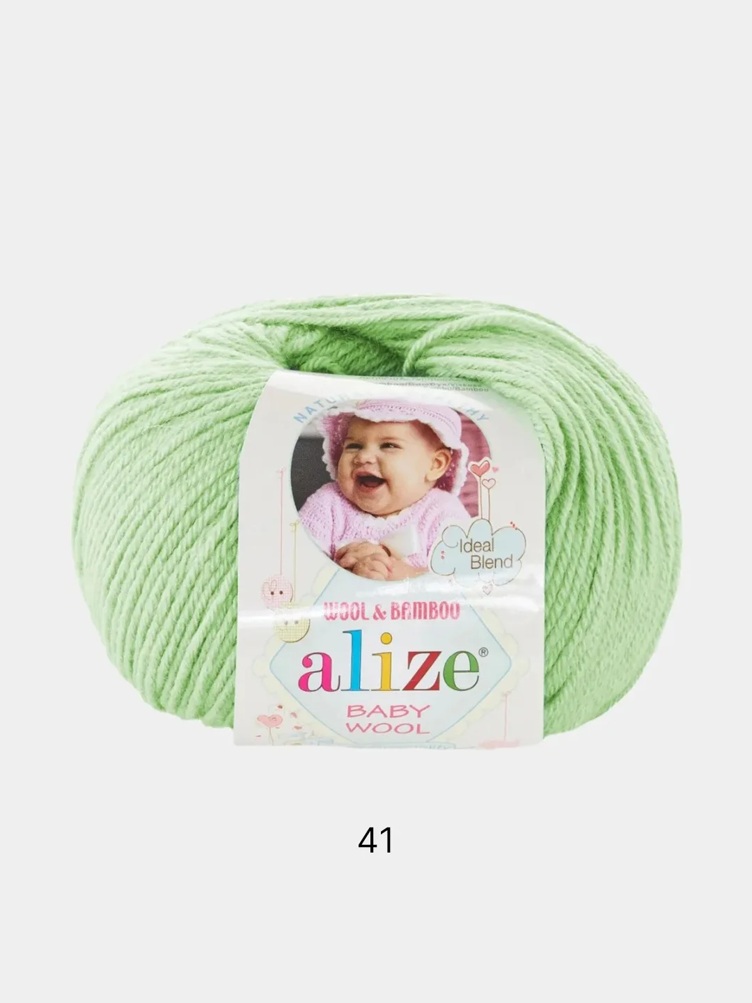Салатовый пряжа Alize baby wool