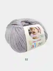Серый металлик пряжа Alize baby wool