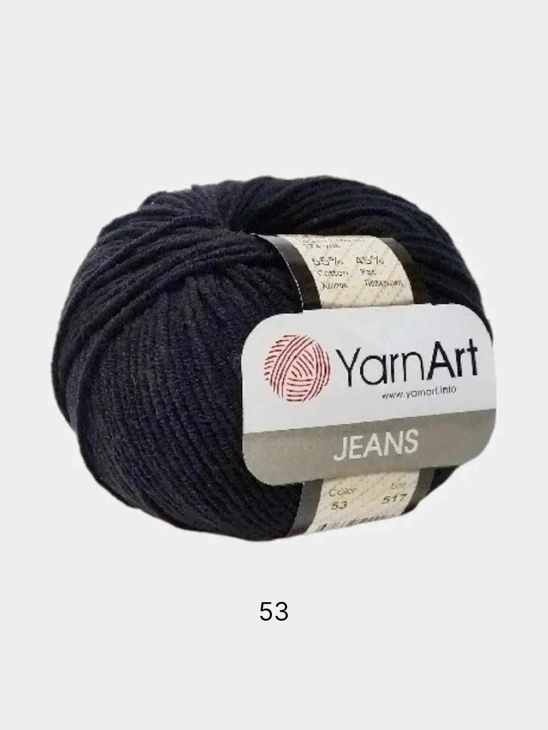Черный пряжа YarnArt Jeans