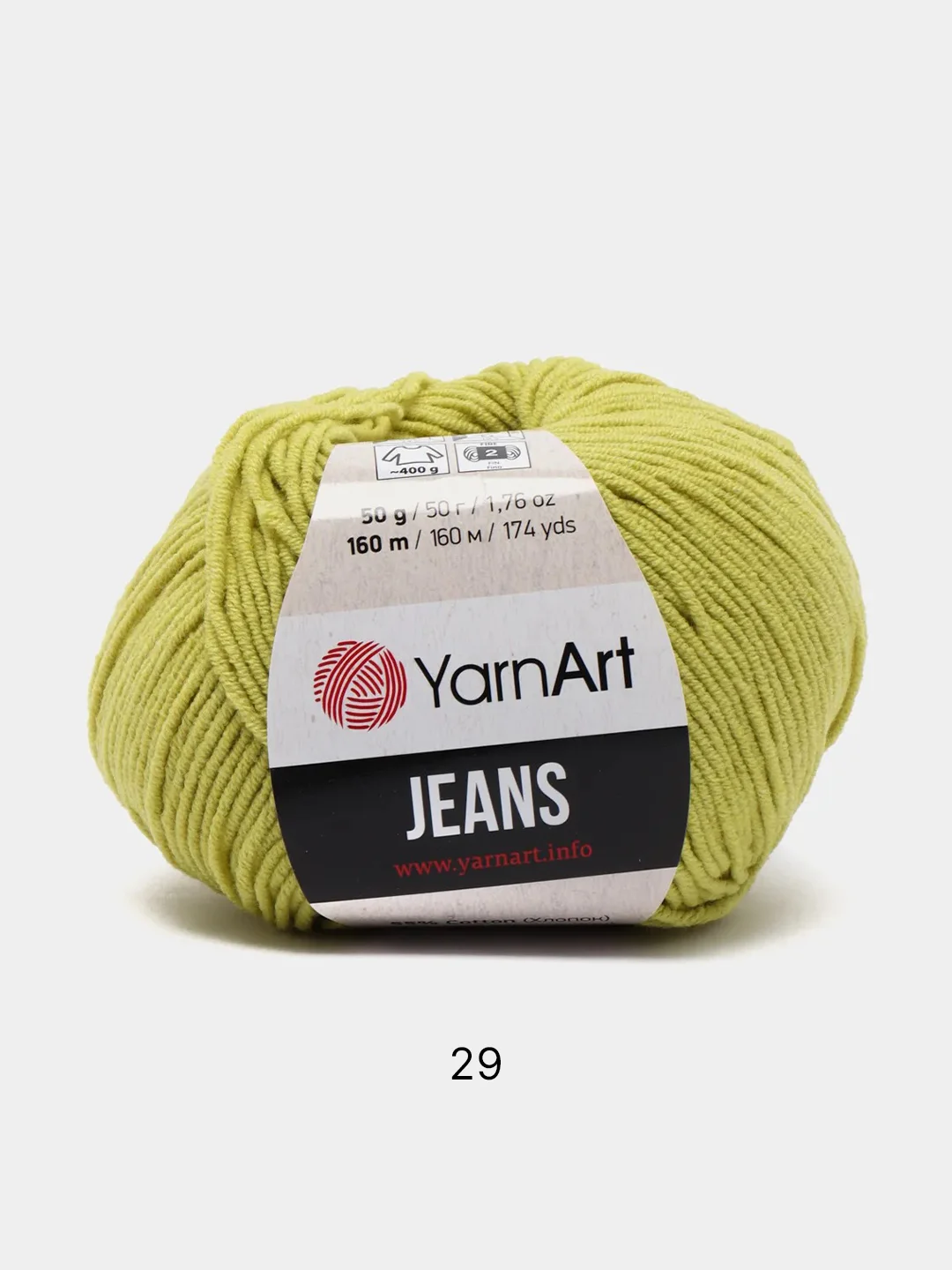 Лайм пряжа YarnArt Jeans