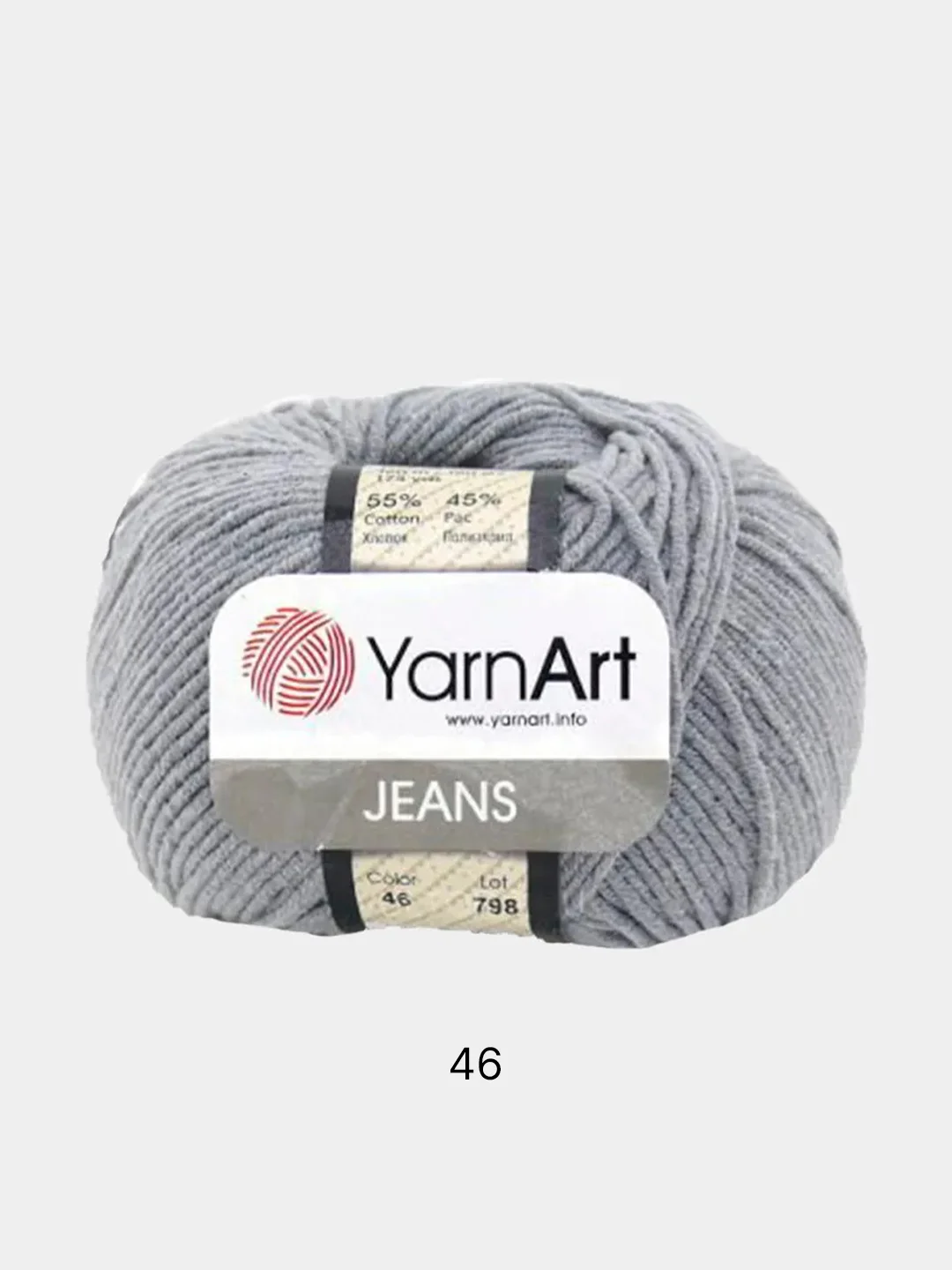 Серый пряжа YarnArt Jeans