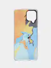 Желтый чехол прозрачный с рисунком Samsung Galaxy A22 4G, M22, M32, Самсунг Галакси А22, М22, М32