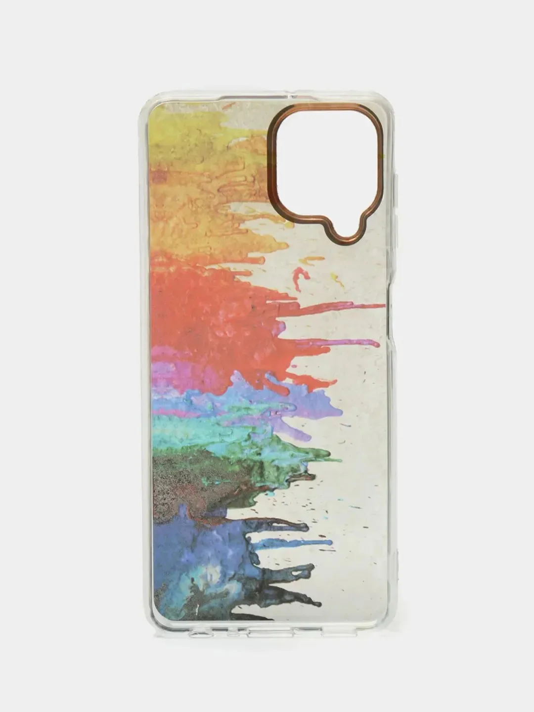 Индиго чехол прозрачный с рисунком Samsung Galaxy A22 4G, M22, M32, Самсунг Галакси А22, М22, М32