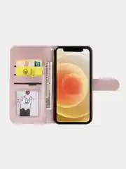 Розовый кожаный PU чехол книжка Xiaomi Redmi Note 9 / Redmi 10X 4G