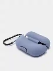 Синий меланж силиконовый чехол для наушников Apple Airpods Pro, Airpods