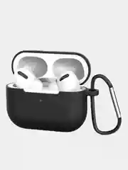 Черный силиконовый чехол для наушников Apple Airpods Pro, Airpods