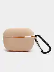 Бежевый силиконовый чехол для наушников Apple Airpods Pro, Airpods