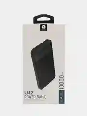 Черный внешний аккумулятор Power bank WUW U-42, 10000 mAh