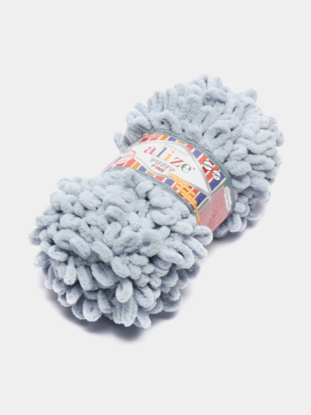 Серый пряжа Alize Puffy Fine