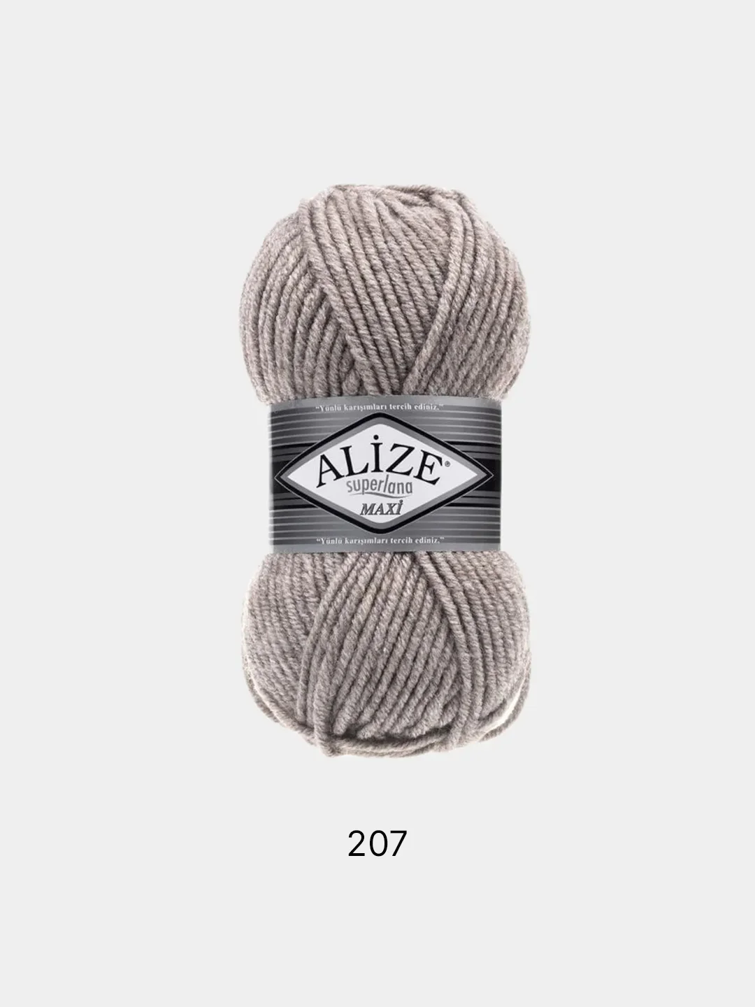 Серый пряжа Alize Superlana Maxi