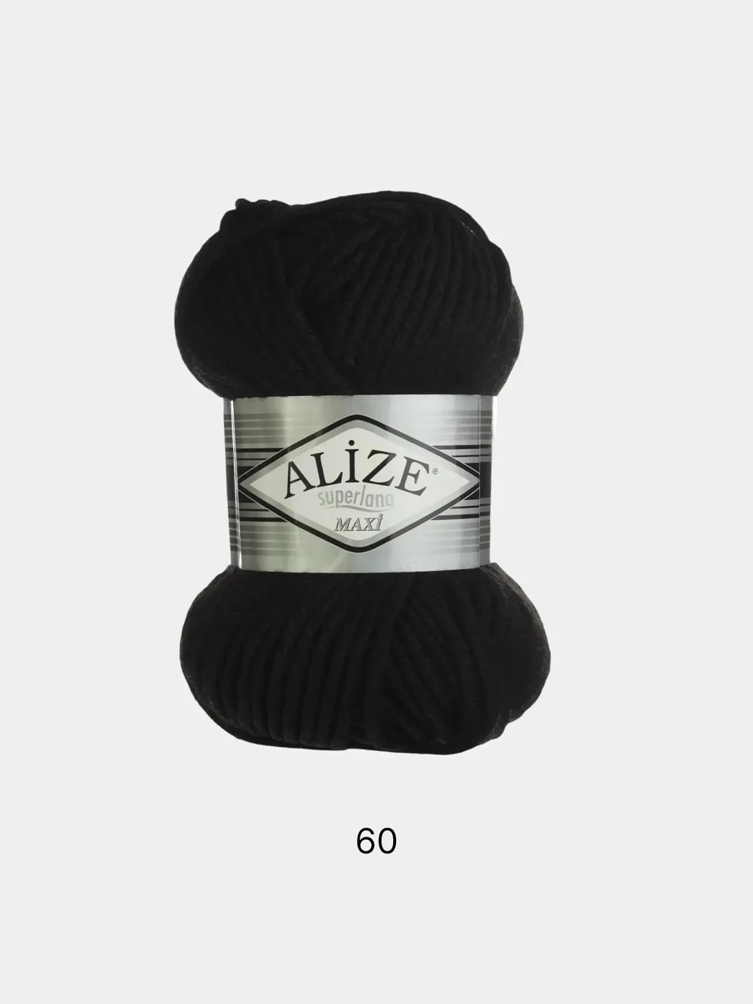 Черный пряжа Alize Superlana Maxi