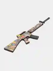 Багровый деревянный автомат из CS GO / КС ГО