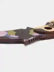 Фиолетовый нож деревянный "керамбит двойной" / игрушечное оружие кс го