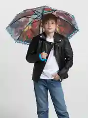 Алый детский зонт