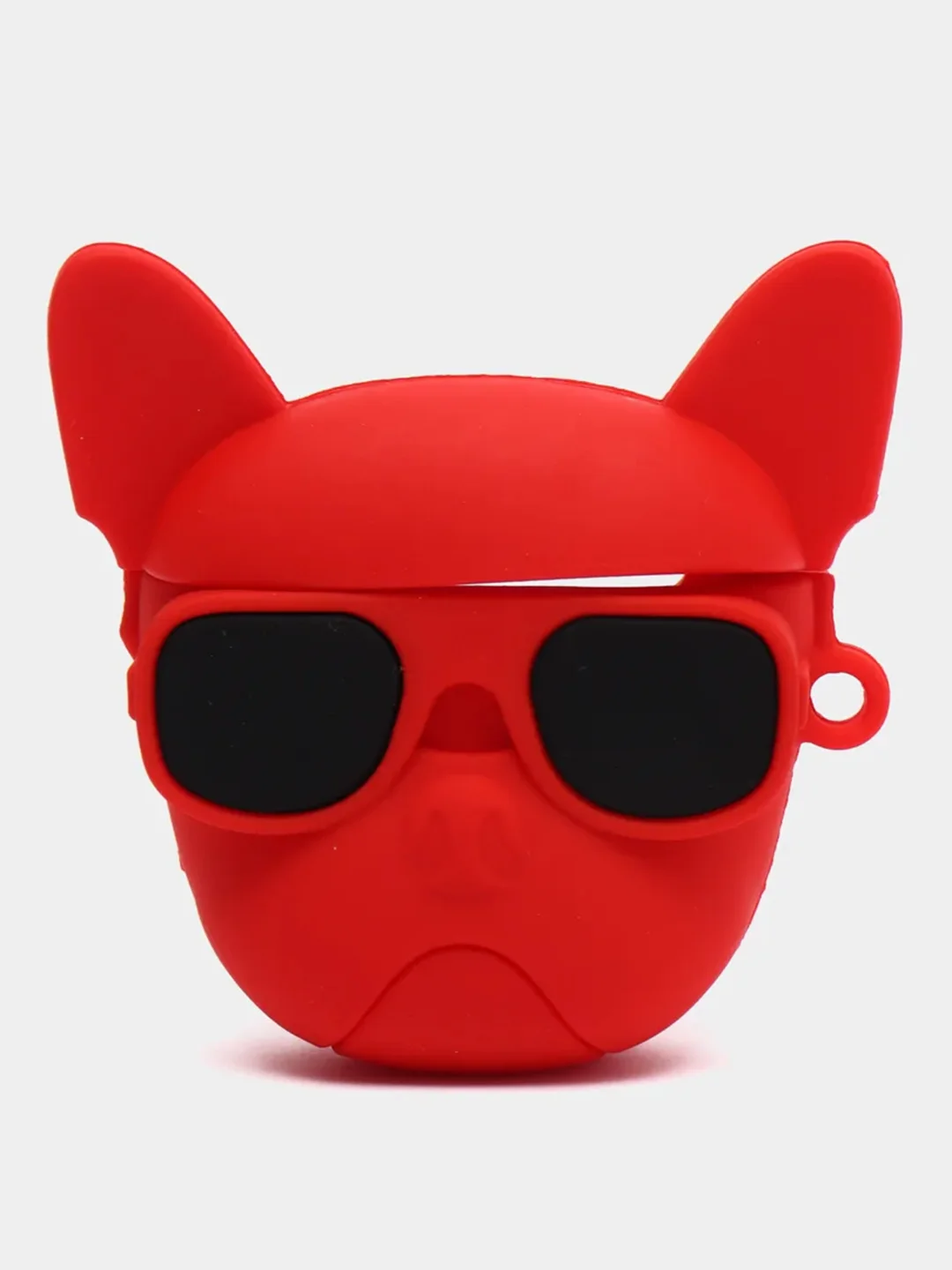 Белый чехол для беспроводных наушников AirPods (Аирподс) 1 / 2 / Pro, Pro 2 с карабином