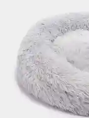 Серый меланж лежанка для домашних животных, с бортом, круглая