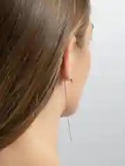 Серый серьги длинные
