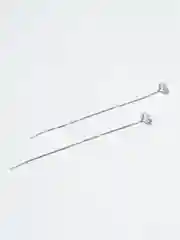 Серый серьги длинные