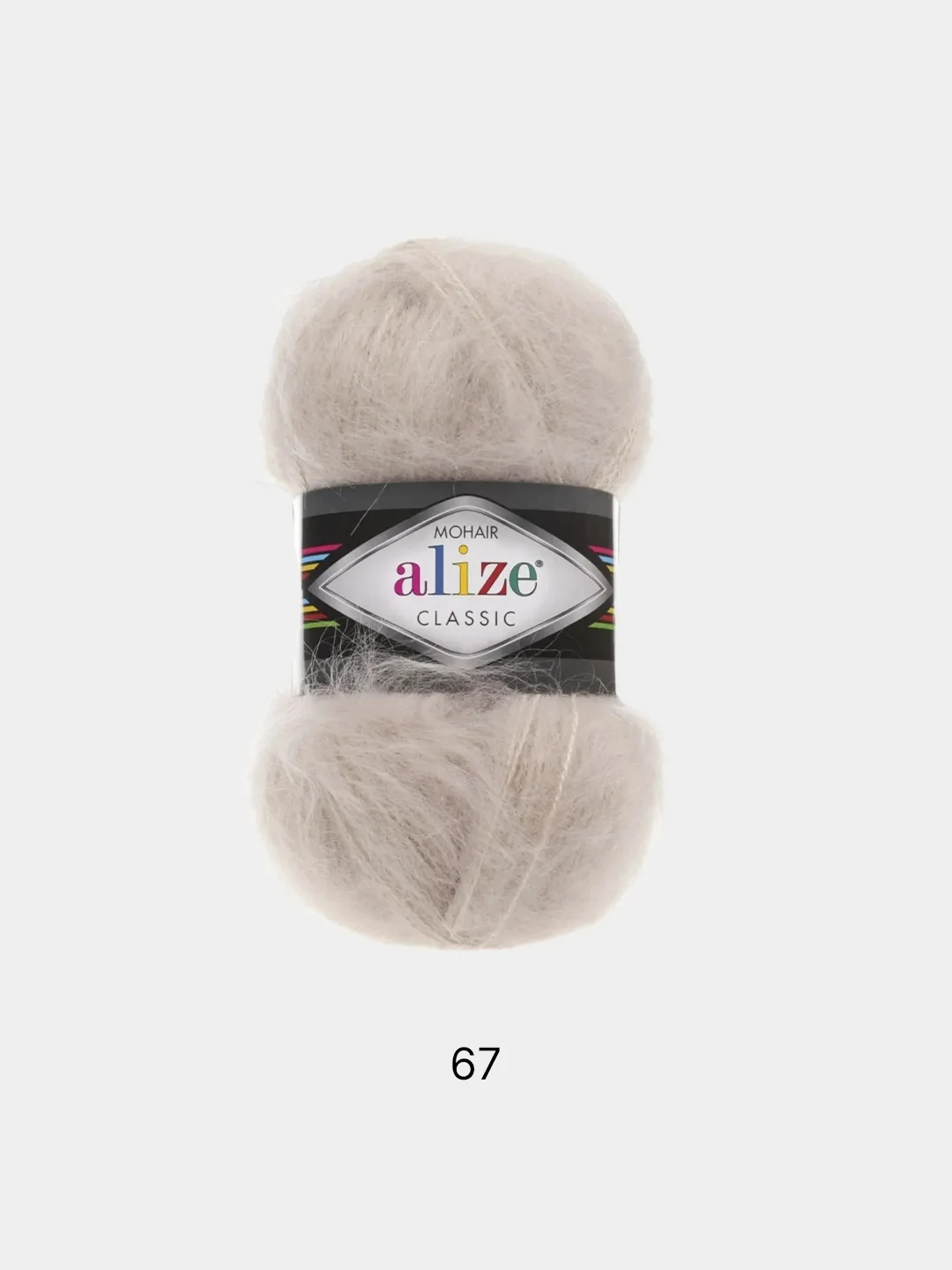 Светло-бежевый пряжа Alize Mohair Classic