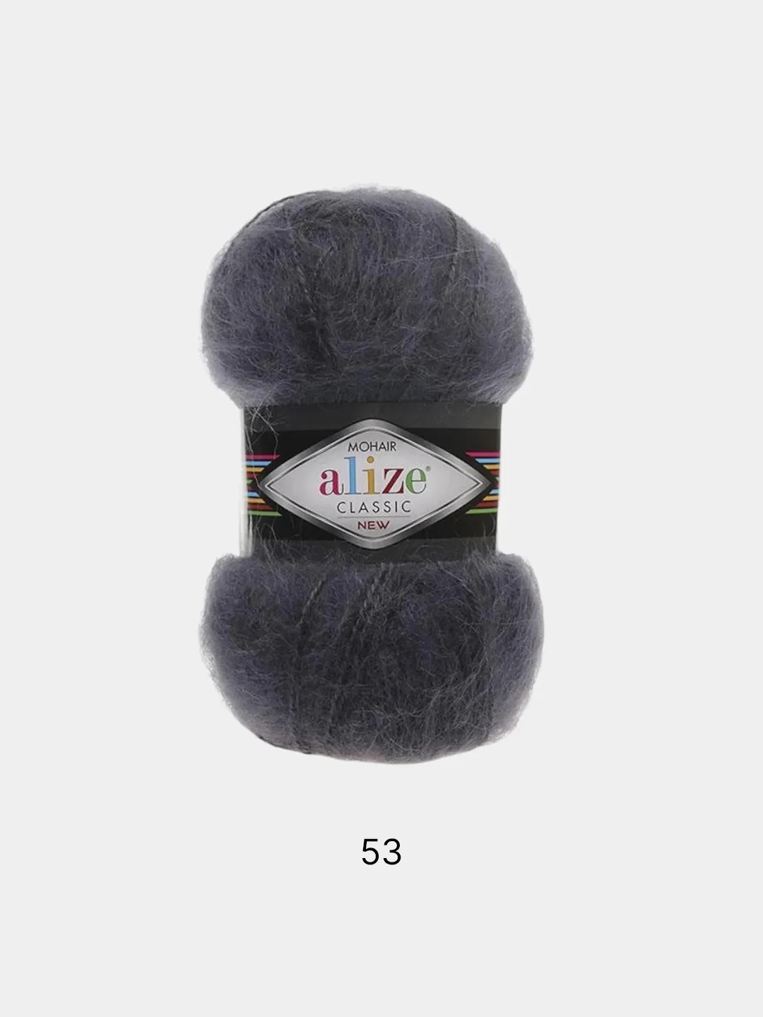 Тёмно-серый пряжа Alize Mohair Classic