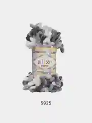 Серый меланж пряжа Alize Puffy Color
