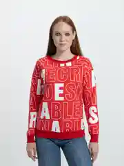 Красный свитшот
