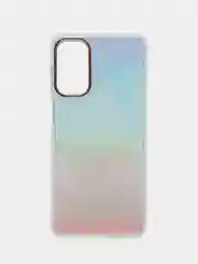 Бирюзовый чехол Samsung Galaxy M52, Самсунг Галакси М52 твердый прозрачный с рисунком