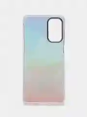 Бирюзовый чехол Samsung Galaxy M52, Самсунг Галакси М52 твердый прозрачный с рисунком