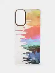 Индиго чехол Samsung Galaxy M52, Самсунг Галакси М52 твердый прозрачный с рисунком