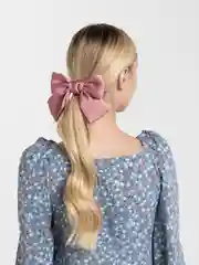Коралловый меланж бант атласный резинка для волос, в школу, на учебу, на каждый день