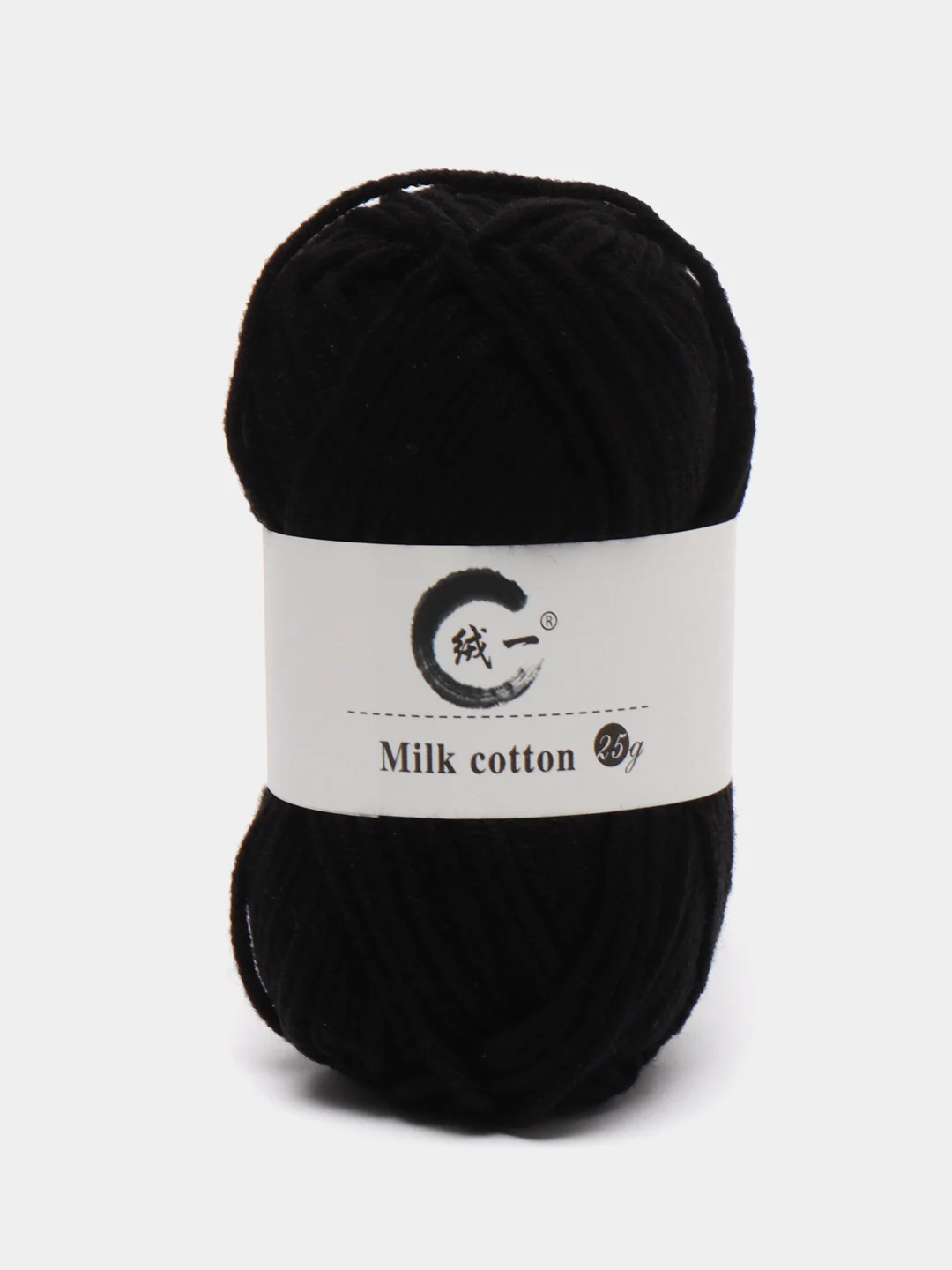 Черный пряжа детская хлопковая "Milk cotton", 25 г