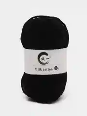 Черный пряжа детская хлопковая "Milk cotton", 25 г