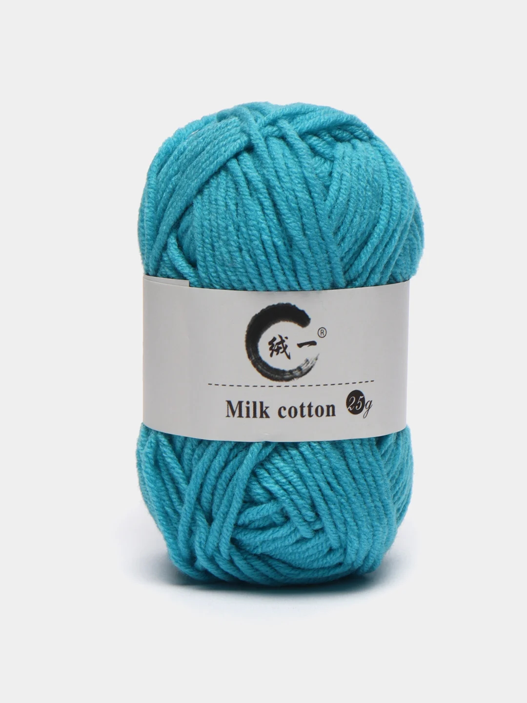 Небесно-голубой пряжа детская хлопковая "Milk cotton", 25 г