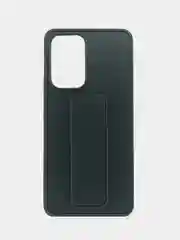 Тёмно-зелёный чехол Samsung Galaxy A53, Самсунг Галакси А53 5G силиконовый, под кожу, с подставкой