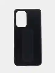 Черный чехол Samsung Galaxy A53, Самсунг Галакси А53 5G силиконовый, под кожу, с подставкой