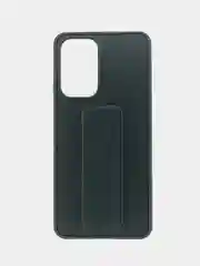 Тёмно-зелёный чехол Samsung Galaxy A33, Самсунг Галакси А33 5G силиконовый, под кожу, с подставкой