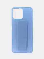 Небесно-голубой чехол Honor X8, Хонор Х8 силиконовый, под кожу, с подставкой