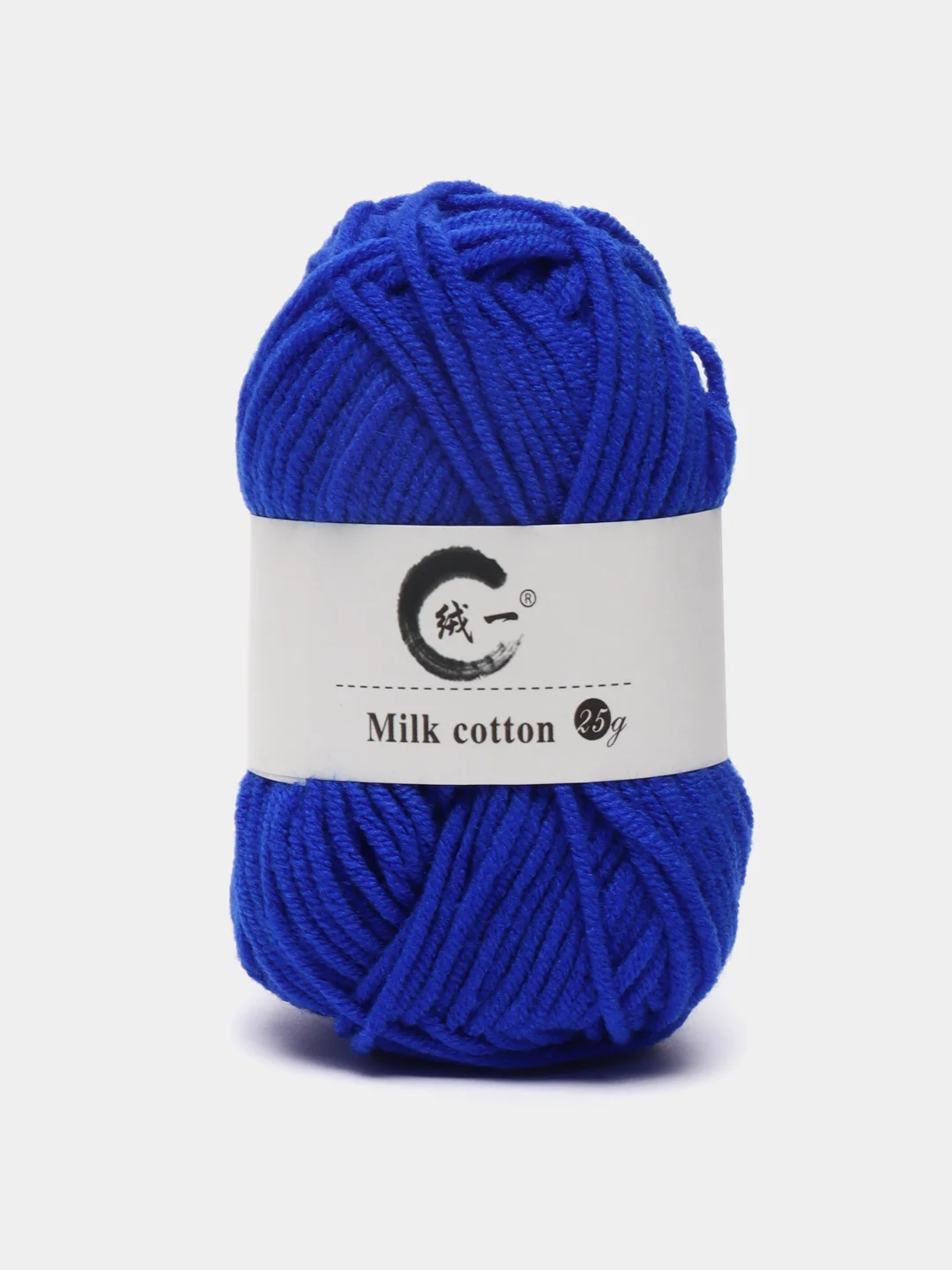 Синий пряжа детская хлопковая "Milk cotton", 25 г