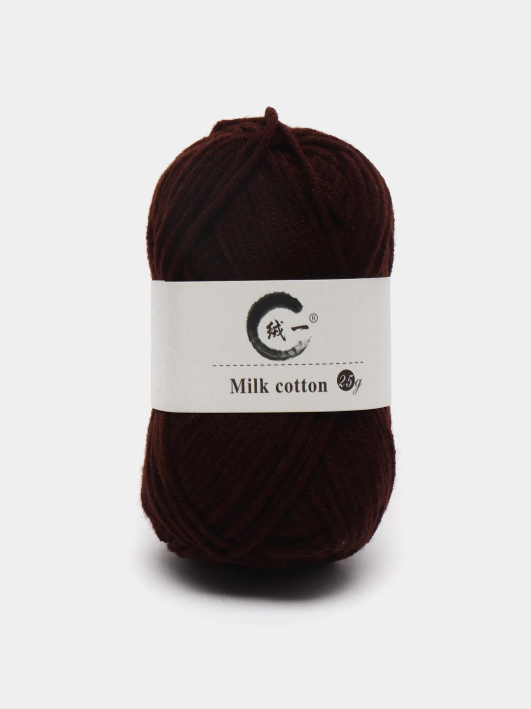 Коричневый пряжа детская хлопковая "Milk cotton", 25 г
