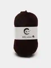 Коричневый пряжа детская хлопковая "Milk cotton", 25 г