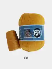 Горчичный пряжа, пух норки