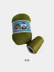 Зеленый пряжа, пух норки