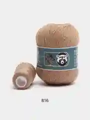 Бежевый пряжа, пух норки
